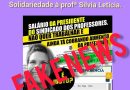 Nota de solidariedade à companheira Silvia Letícia de Belém do Pará